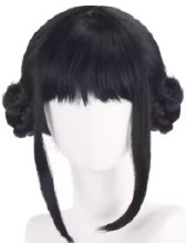 Wig KPop Double Bun Black