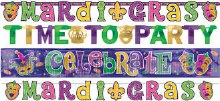 Mardi Gras 4pk Banner Set