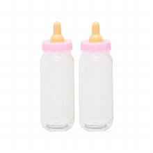 Baby Bottle Pink Sm Favor 2pk