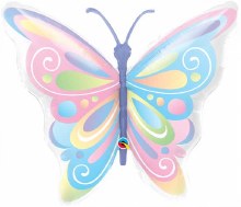 Insect • Butterfly, Pastel • Jumbo 40in. Mylar Helium Balloon