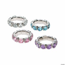 Rhinestone Ring Favors 4pk