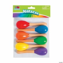Mini Wooden Maracas 6ct