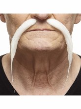 Thin Long Mustache White