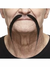 Thin Long Mustache Black