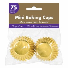 Mini Cupcake Liner Gold 75ct