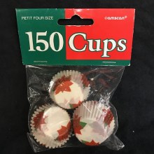 Mini Poinsettia Cupcake Baking Cups ~ 150 Pack