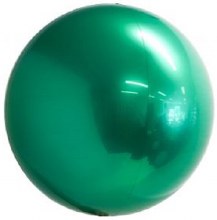 Green Spheroid Mylar Helium Balloon • 14in.