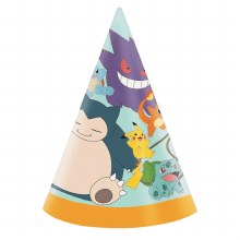 Pokemon Cone Hats 8plk