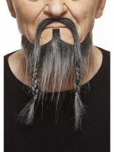Beard w/Braids/Moustache Grey