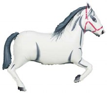 Farm • Horse, White / Jumbo 43in. Mylar Helium Balloon