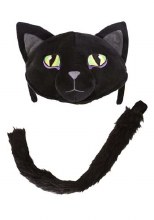 Black Cat Headpiece and Tail