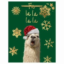 Gift Bag Holiday Llama