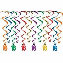 16th Birthday Rainbow Whirls