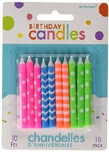 Candle Birthday Asst Neon