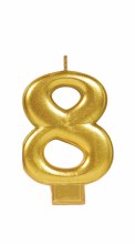 Candle "8" Gold