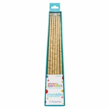 Candles Thin Taper Gold 12pk