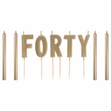 Candles "FORTY" Birthday