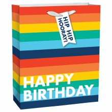 Gift Bag Large Rainbow HBD