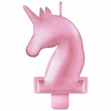 Enchanted Unicorn Metallic Birthday Candle