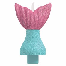 Shimmering Mermaids Glitter Mermaid Tail Cake Candle