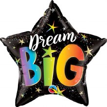 Dream Big Star Shape • Standard Size 18" Mylar Helium Balloon