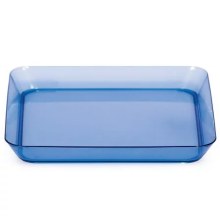 Plates Plastic Square Blu 8ct