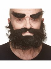 Beard Full w/ Brows Black