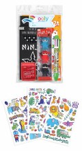 Happy Pack ~ Cool Ninja Stationary Kit w/ Temporary Tattoos