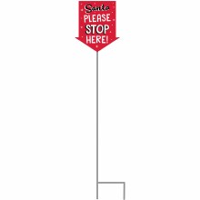 Santa Stop Here Yard Stake