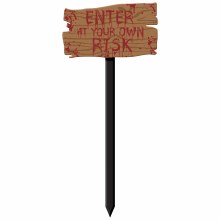 Bloody Haunted House Yard Stake