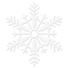 Snowflake White Glitter 11in