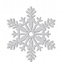 Snowflake Silver Glitter 11" Hanging Decoration