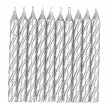 Candle Silver Spiral 10ct