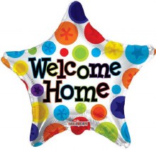 Welcome Home, Star • Standard Size 18in. Mylar Helium Balloon