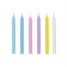Candles Pastel 6 Color 24ct