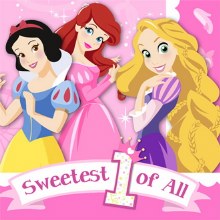 1st Bday Princess Beverage Napkins 16ct
