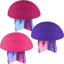 The Smurfs Mushroom House Center Pieces • 3 Pack