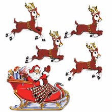 Christmas Santa/Sleigh Cutouts