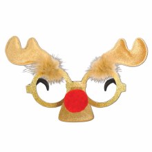 Glitter Reindeer Glasses