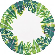 Paper Plates Tropical Leaves