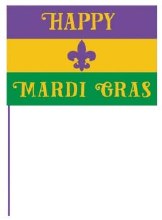 Mardi Gras Flag 12x18