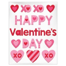Valentines Gel Clings Lg