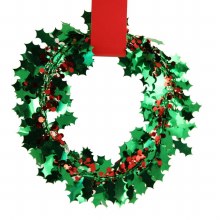 25' Holly Foil Wire Garland