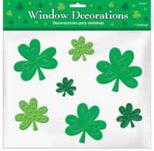 Shamrock Window Clings ~ 6 Count