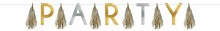 Bday Silver & Gold Tassel Garland Party 10ft