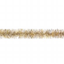 Tinsel Garland White & White-Gold 9'