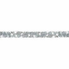 Snowlake Silver Tinsel Garland 9ft