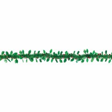 Foil Holly Garland 9ft