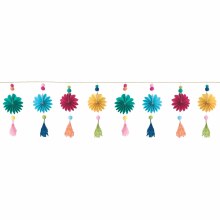 Boho Fan & Pom Pom Garland