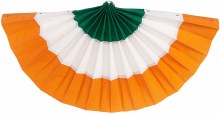 Irish Bunting Fabric Grn/Wht/Orng